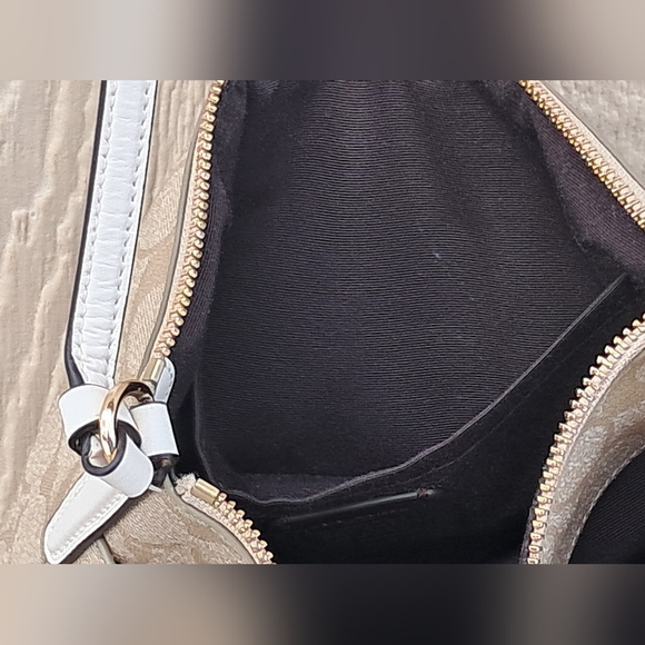 Coach F58316 File Signature Canvas Crossbody Bag Khaki Chalk 10.5" x 7" - Picture 10 of 16